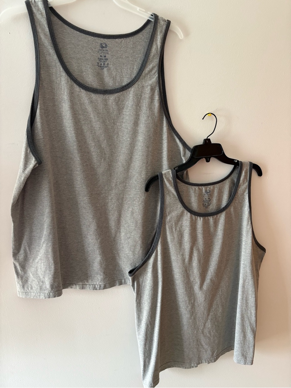 Vintage 80’s Retro Ringer Men’s Tank Tops-Set Of 2; Sz XL Vintage Fit & Feel